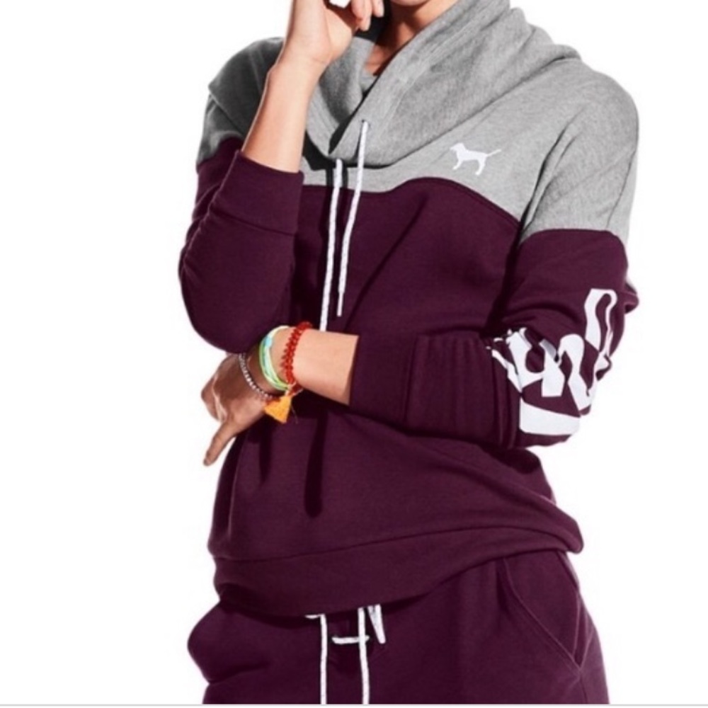 PINK cowl neck sweatshirt